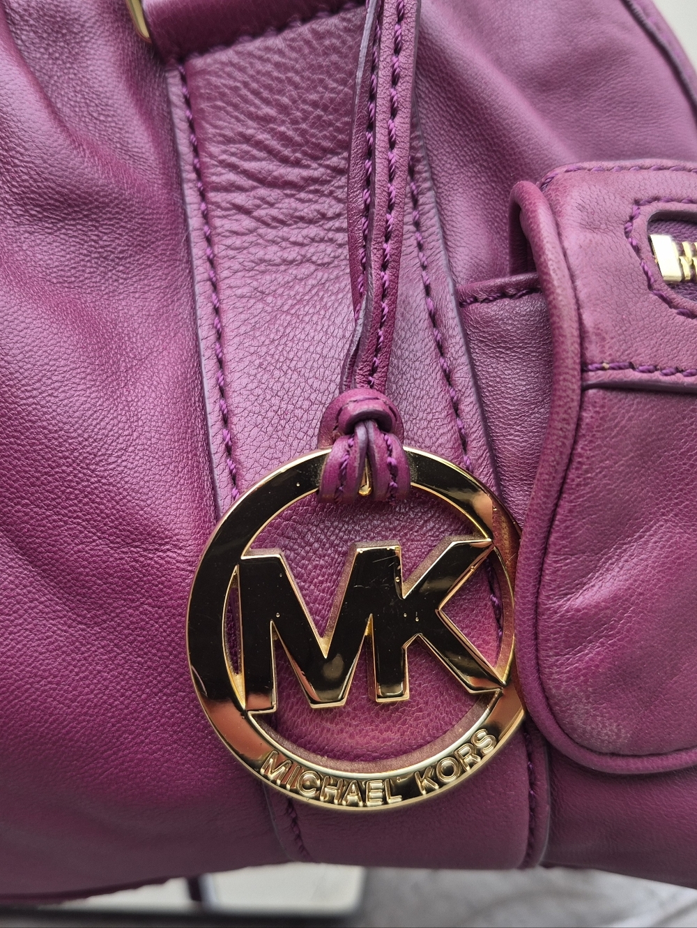 MICHAEL Michael Kors Vintage Mulberry Leather Satchel Shoulder Bag - Picture 5 of 13